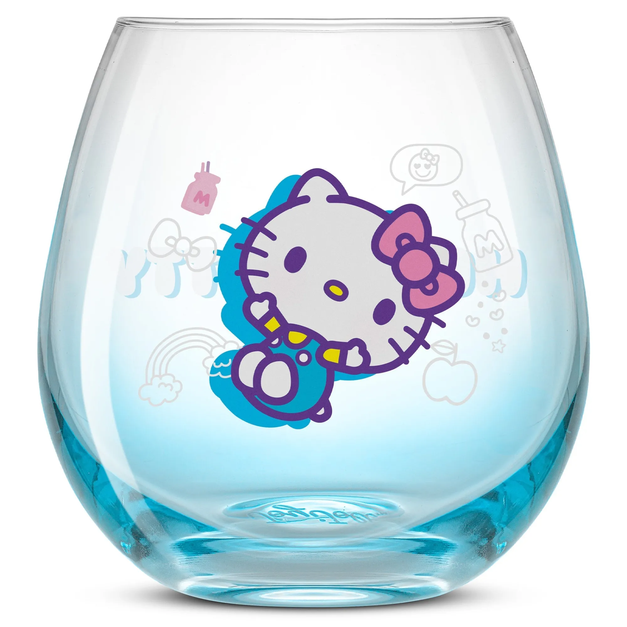 JoyJolt Hello Kitty and Friends Above the Clouds Stemless Glasses (Set of 4)