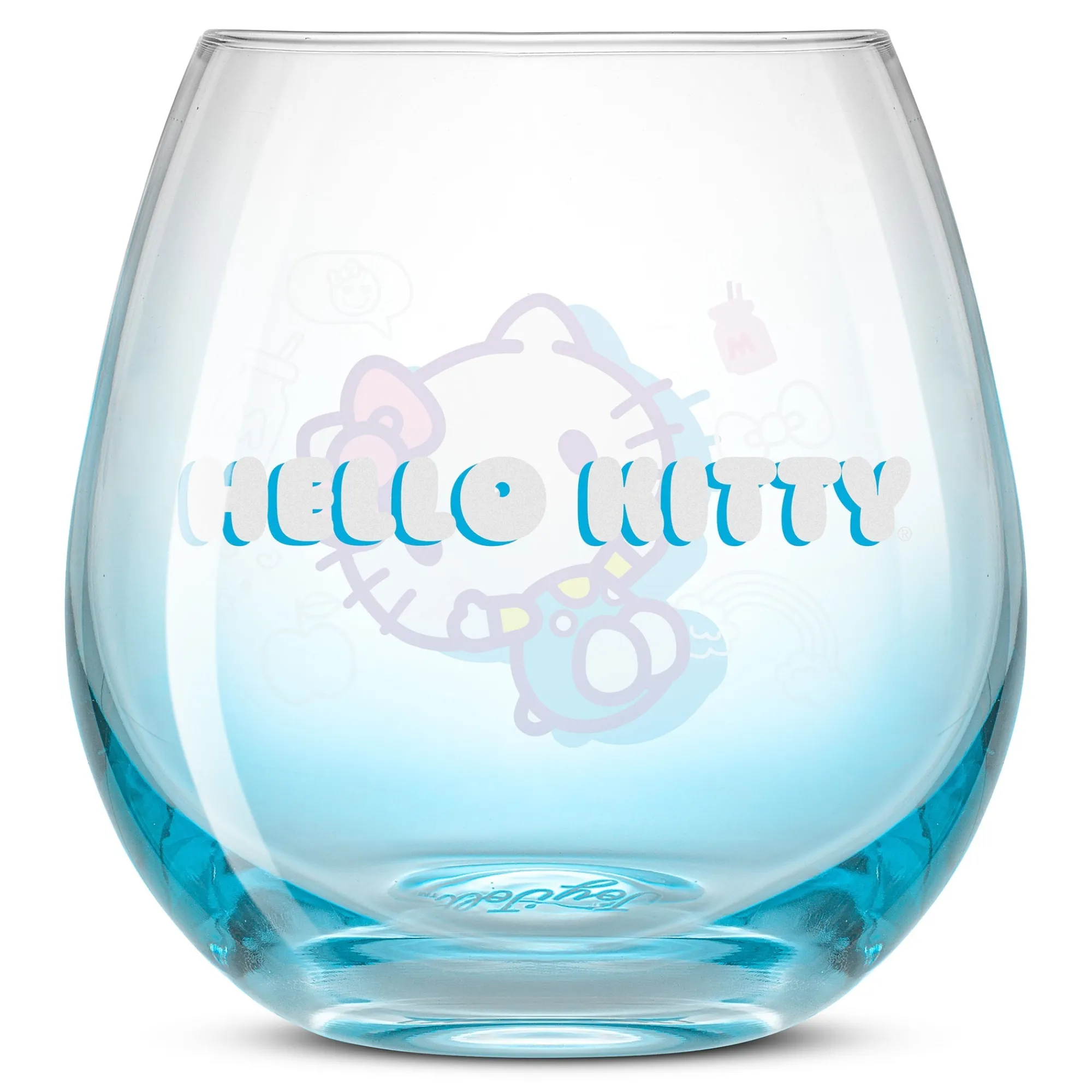JoyJolt Hello Kitty and Friends Above the Clouds Stemless Glasses (Set of 4)