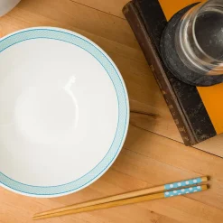 Silver Buffalo Hello Kitty and Friends Ceramic Noodle Bowl and Chopstick Set (Lunch Friends)