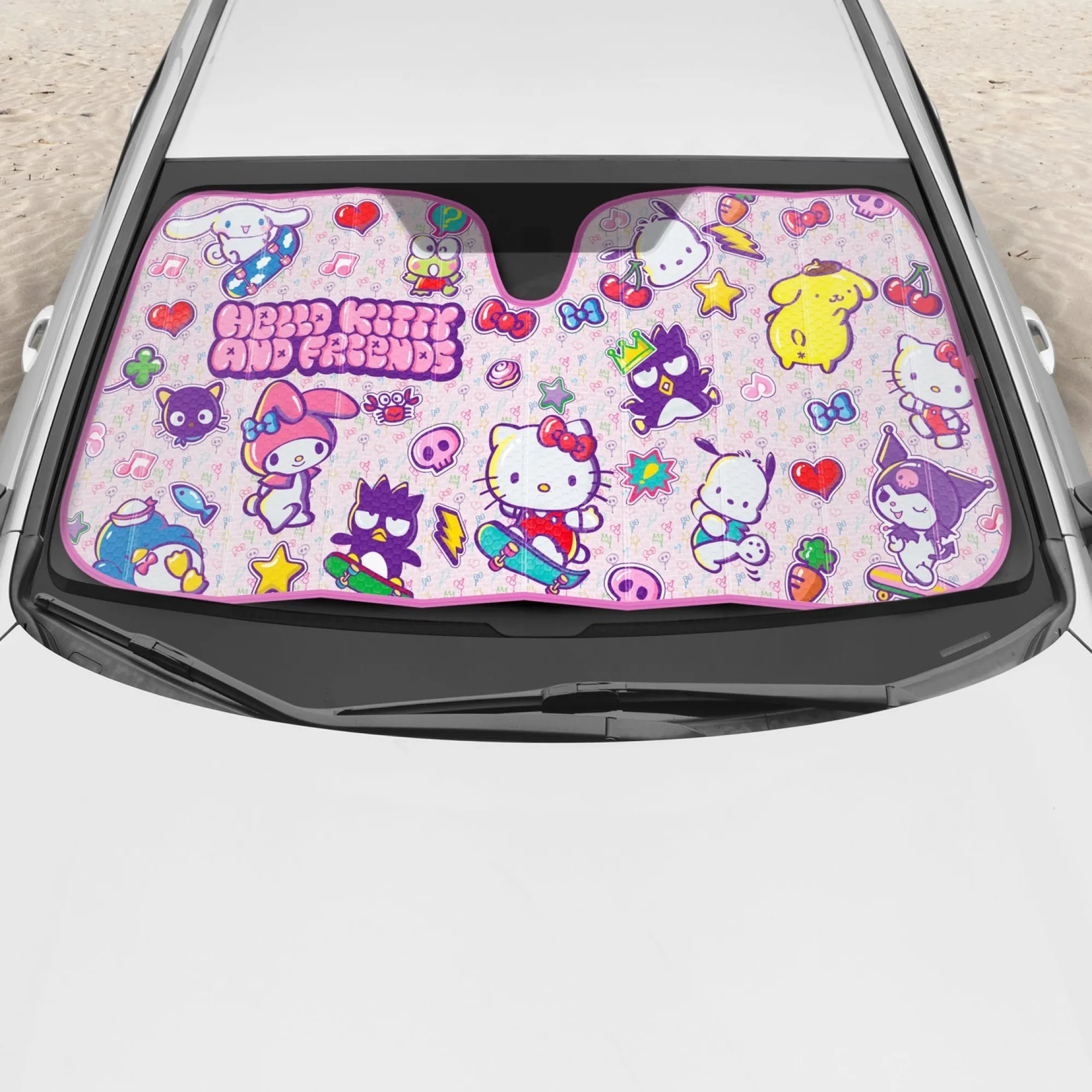 BDK AUTO Hello Kitty and Friends Car Sun Shade (Kawaii Fun)