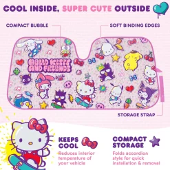 BDK AUTO Hello Kitty and Friends Car Sun Shade (Kawaii Fun)