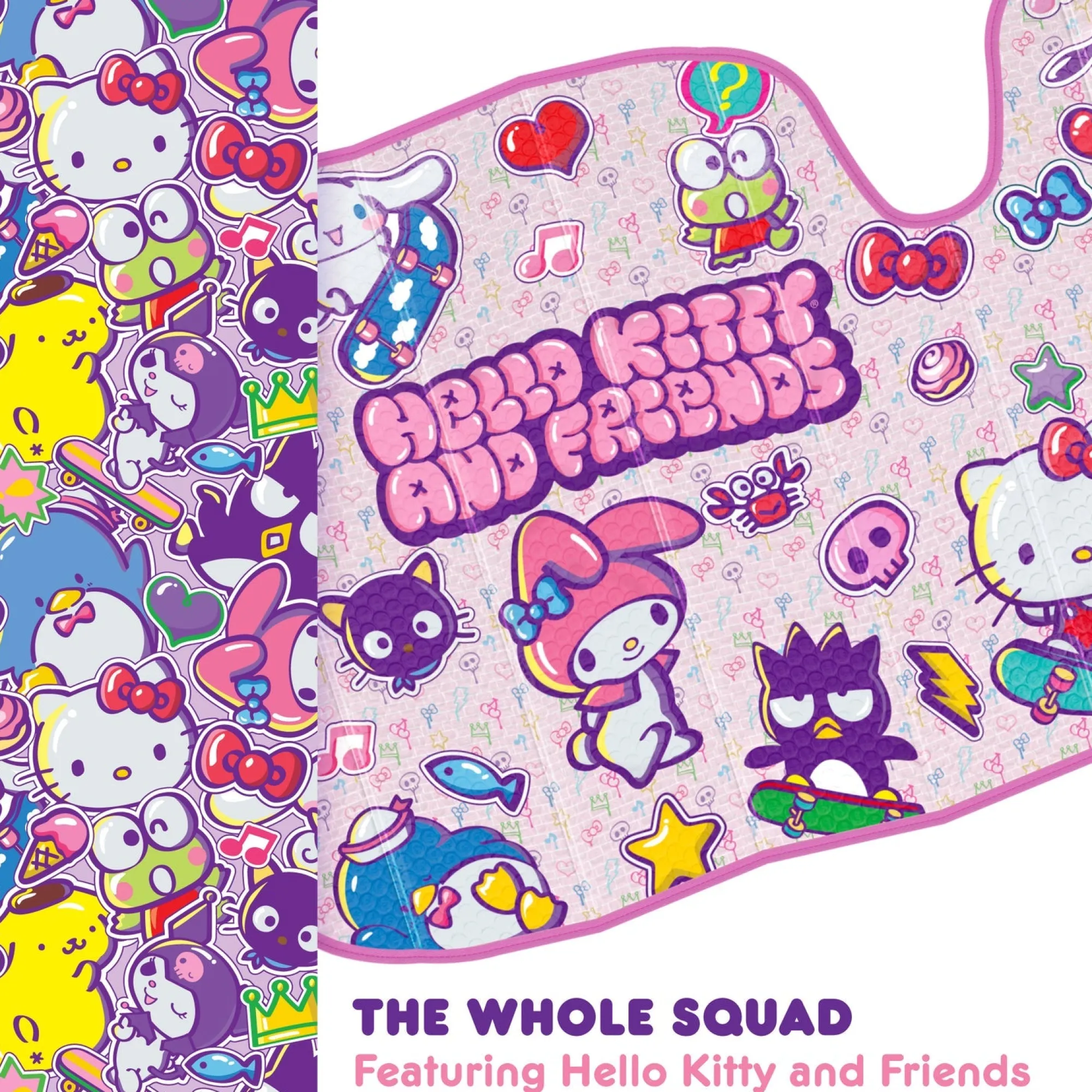BDK AUTO Hello Kitty and Friends Car Sun Shade (Kawaii Fun)