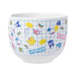 Silver Buffalo Hello Kitty and Friends Ceramic Ramen Bowl and Chopstick Set (Color Grid)
