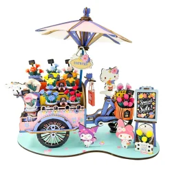 HANDS CRAFT Hello Kitty and Friends Flower Cart 3D Wooden Puzzle