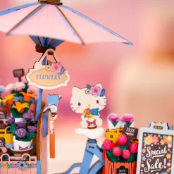 HANDS CRAFT Hello Kitty and Friends Flower Cart 3D Wooden Puzzle