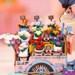 HANDS CRAFT Hello Kitty and Friends Flower Cart 3D Wooden Puzzle