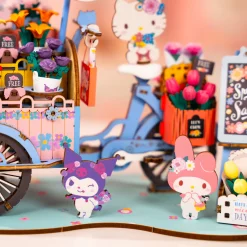 HANDS CRAFT Hello Kitty and Friends Flower Cart 3D Wooden Puzzle
