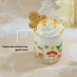 JoyJolt Hello Kitty and Friends Gingerbread Pals Short Glasses