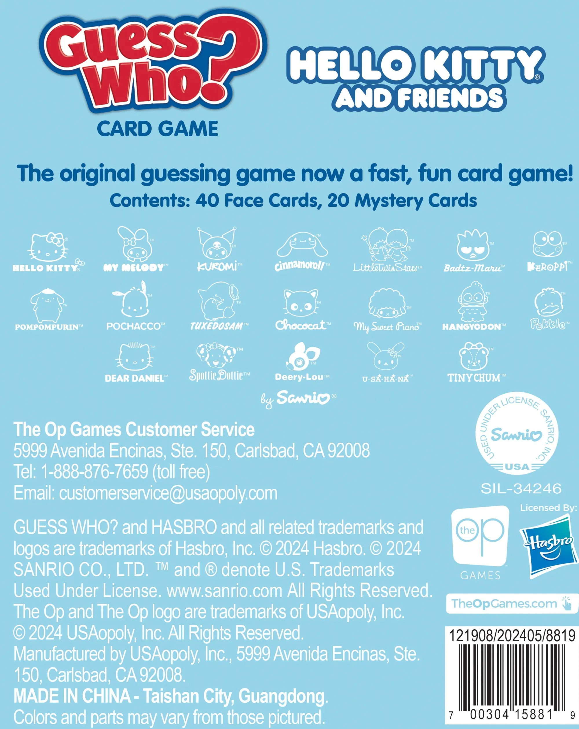 USAopoly Inc Hello Kitty and Friends Guess Who? Card Game