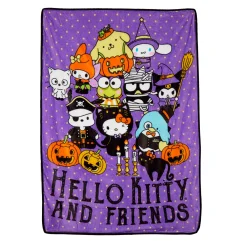 BIOWORLD Hello Kitty and Friends Halloween Portrait Throw Blanket