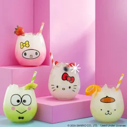 JoyJolt Hello Kitty and Friends Hello Sippy Stemless Glasses (Set of 4)