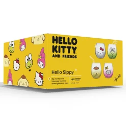 JoyJolt Hello Kitty and Friends Hello Sippy Stemless Glasses (Set of 4)
