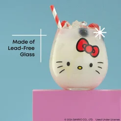JoyJolt Hello Kitty and Friends Hello Sippy Stemless Glasses (Set of 4)