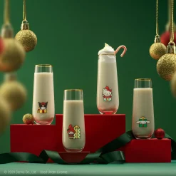 JoyJolt Hello Kitty and Friends Holiday Stemless Flutes