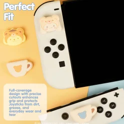 Hamee.com - Hamee US Hello Kitty and Friends Latte Bear Nintendo Switch Grip Caps (Cinnamoroll + Pompompurin)