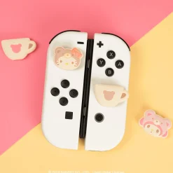 Hamee.com - Hamee US Hello Kitty and Friends Latte Bear Nintendo Switch Grip Caps (Hello Kitty + My Melody)