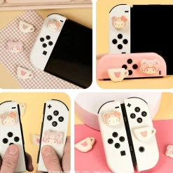 Hamee.com - Hamee US Hello Kitty and Friends Latte Bear Nintendo Switch Grip Caps (Hello Kitty + My Melody)