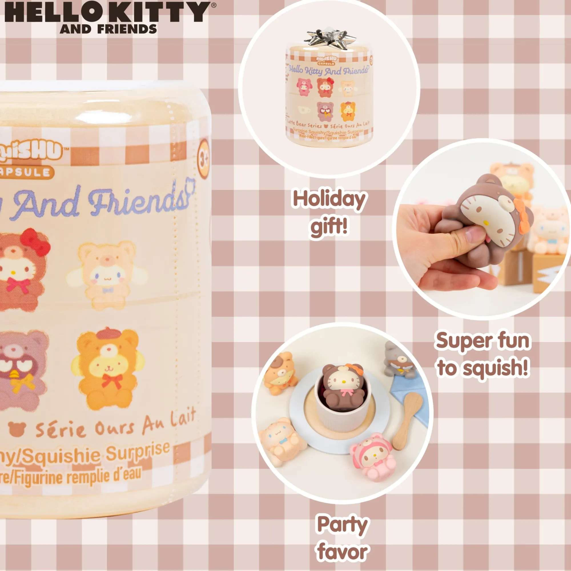 Hamee.com - Hamee US Hello Kitty and Friends Latte Bear Capsule Squishies (Series 7)