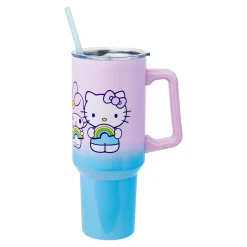 Silver Buffalo Hello Kitty and Friends 40oz Stainless Steel Travel Tumbler (Rainbow)