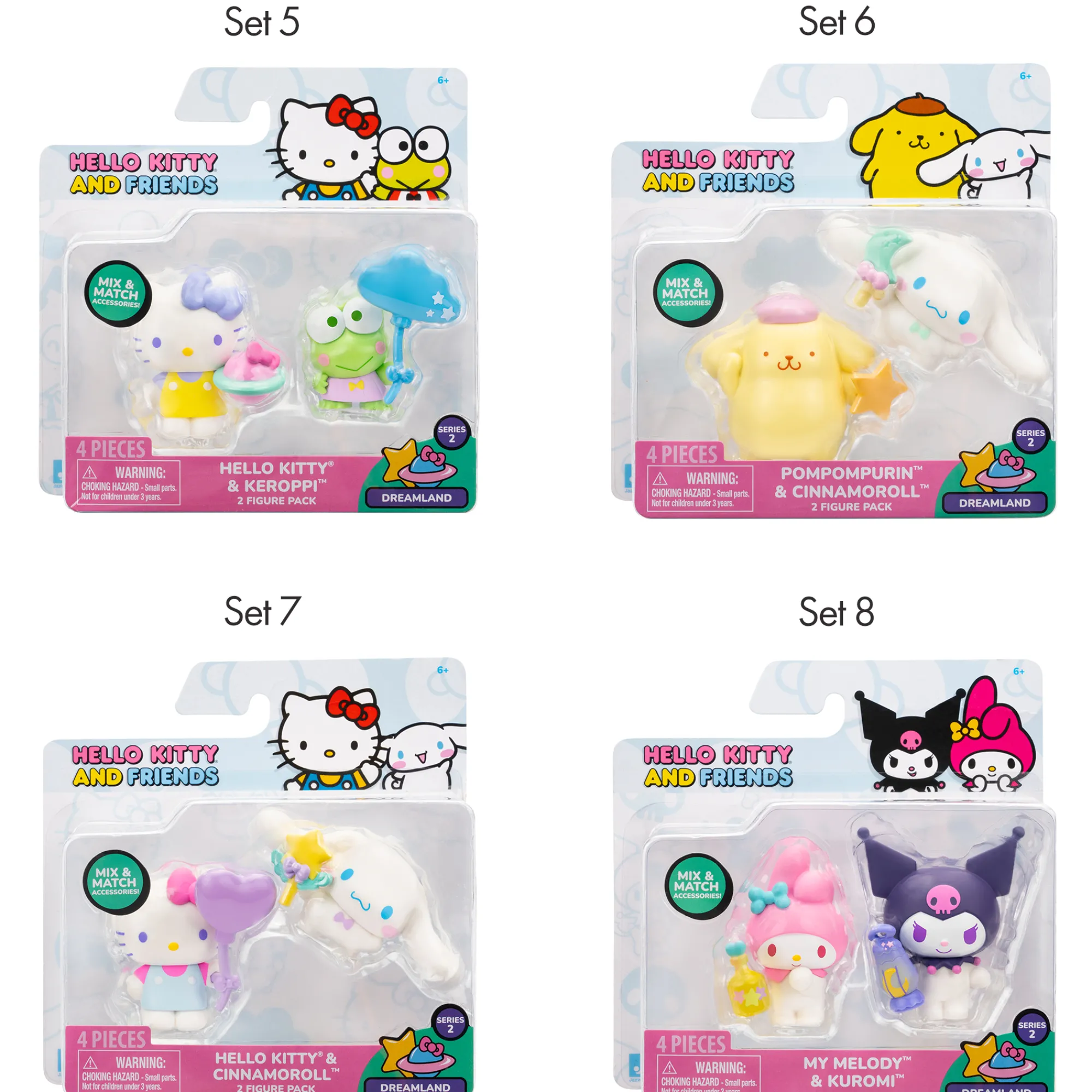 License 2 Play Toys Hello Kitty and Friends 2-pc Figure Pack (Series 2: Dreamland)
