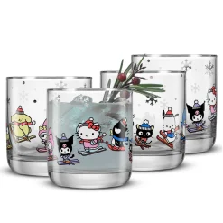 JoyJolt Hello Kitty and Friends Winter Wonderland Short Glasses