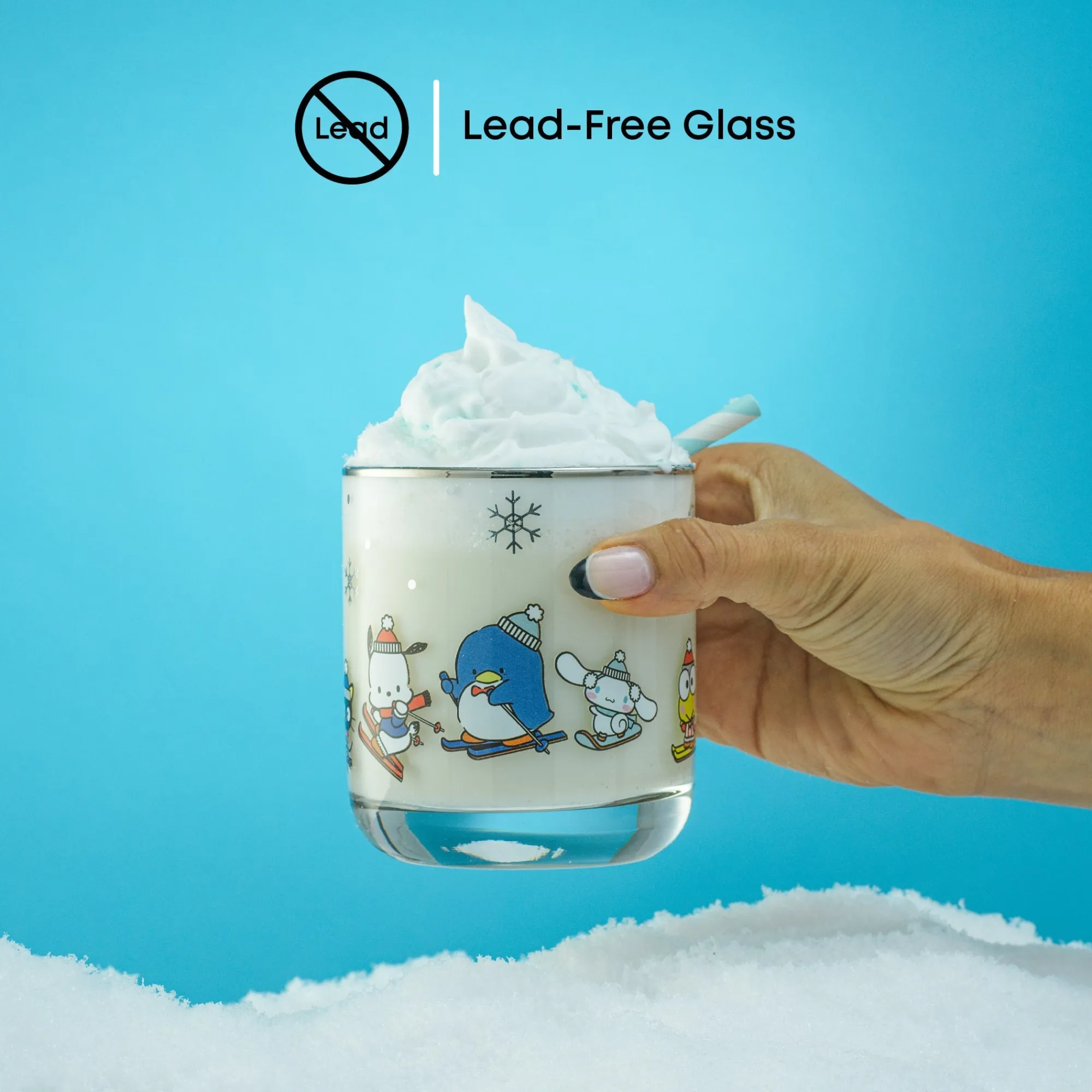 JoyJolt Hello Kitty and Friends Winter Wonderland Short Glasses