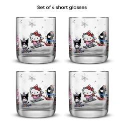 JoyJolt Hello Kitty and Friends Winter Wonderland Short Glasses