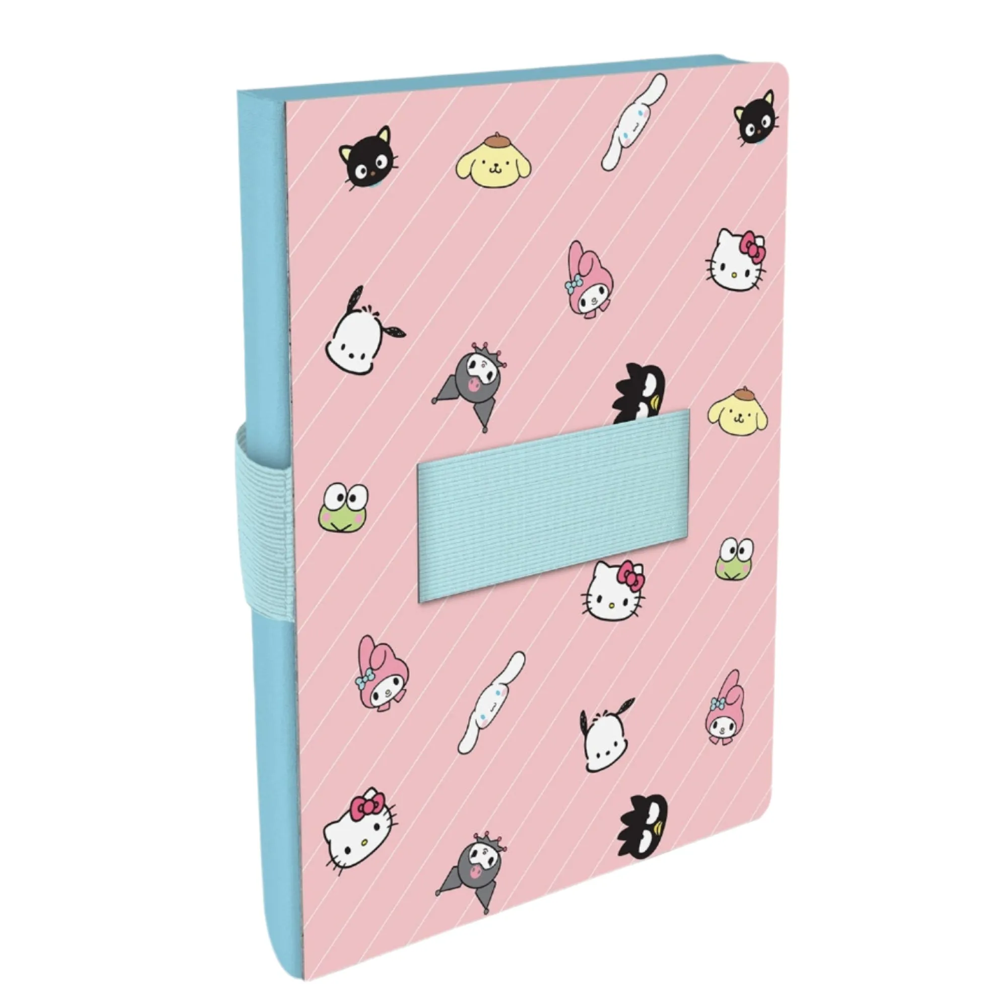 Studio Oh! Hello Kitty and Friends x Pink Pinstripe Casey Notebook with Phone Loop