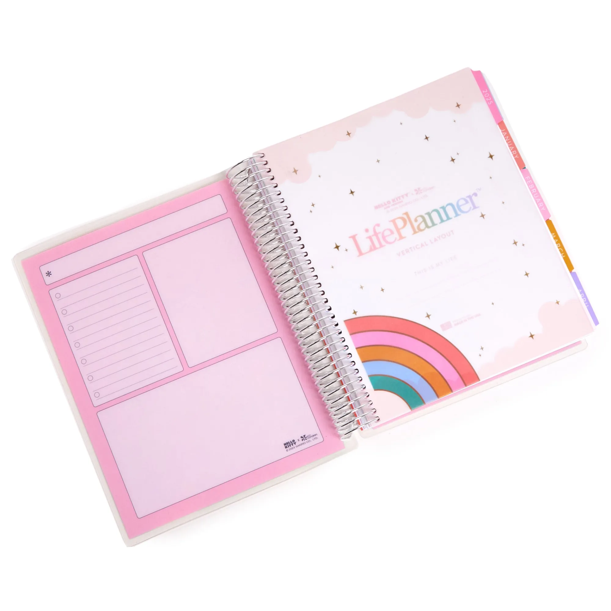 ERIN CONDREN Hello Kitty and Friends x Rainbow Relaxation 2025 LifePlanner