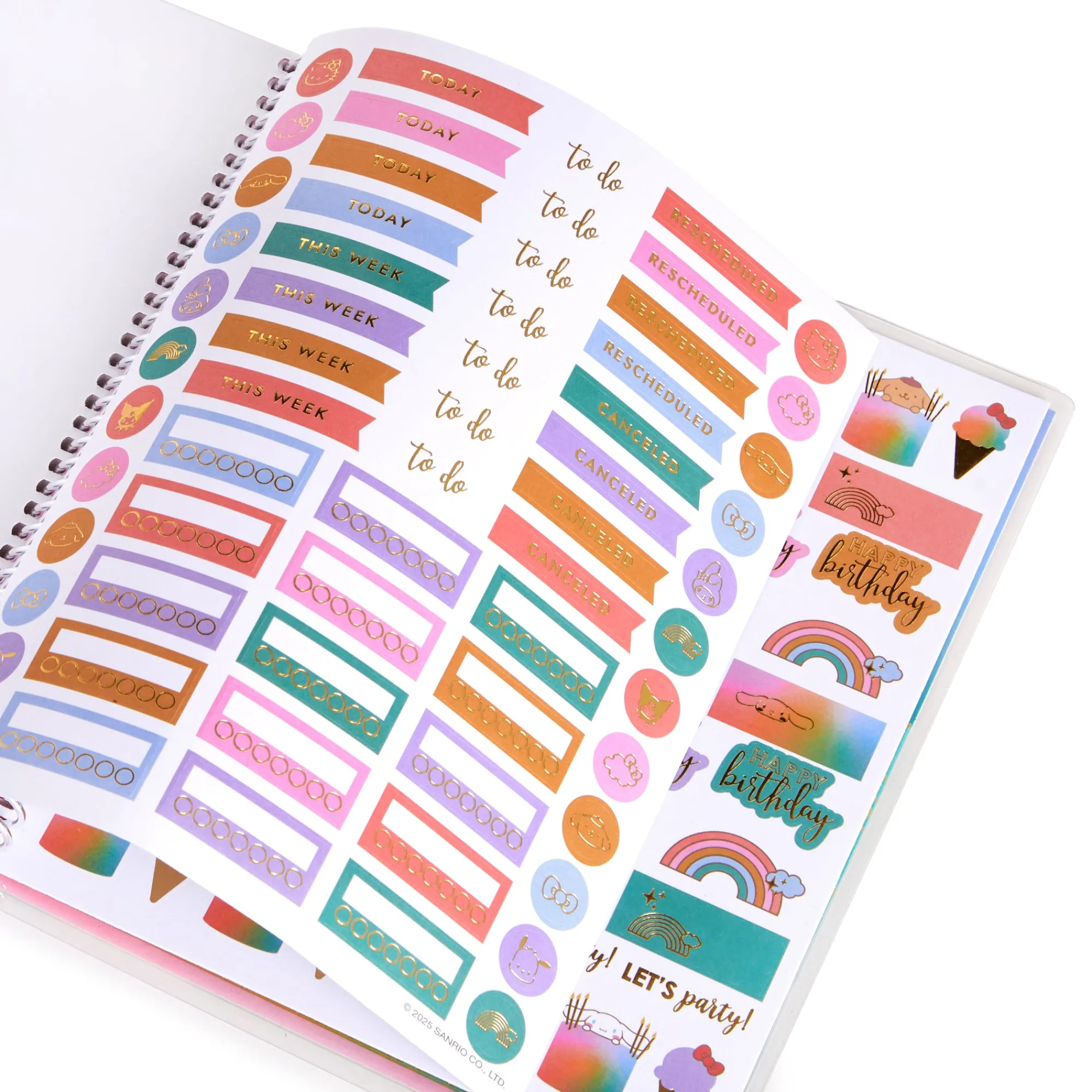 ERIN CONDREN Hello Kitty and Friends x Rainbow Relaxation 2025 LifePlanner