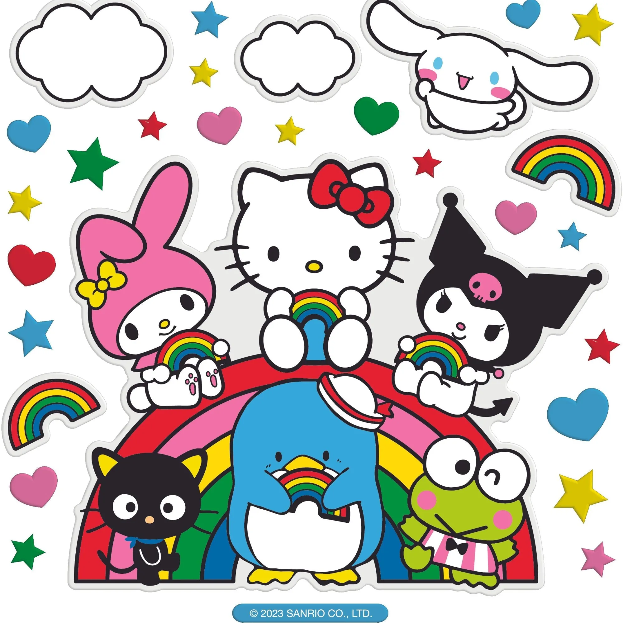 Pipsticks Inc Hello Kitty And Friends x Pipsticks Rainbow Pals Super Big Puffy Stickers