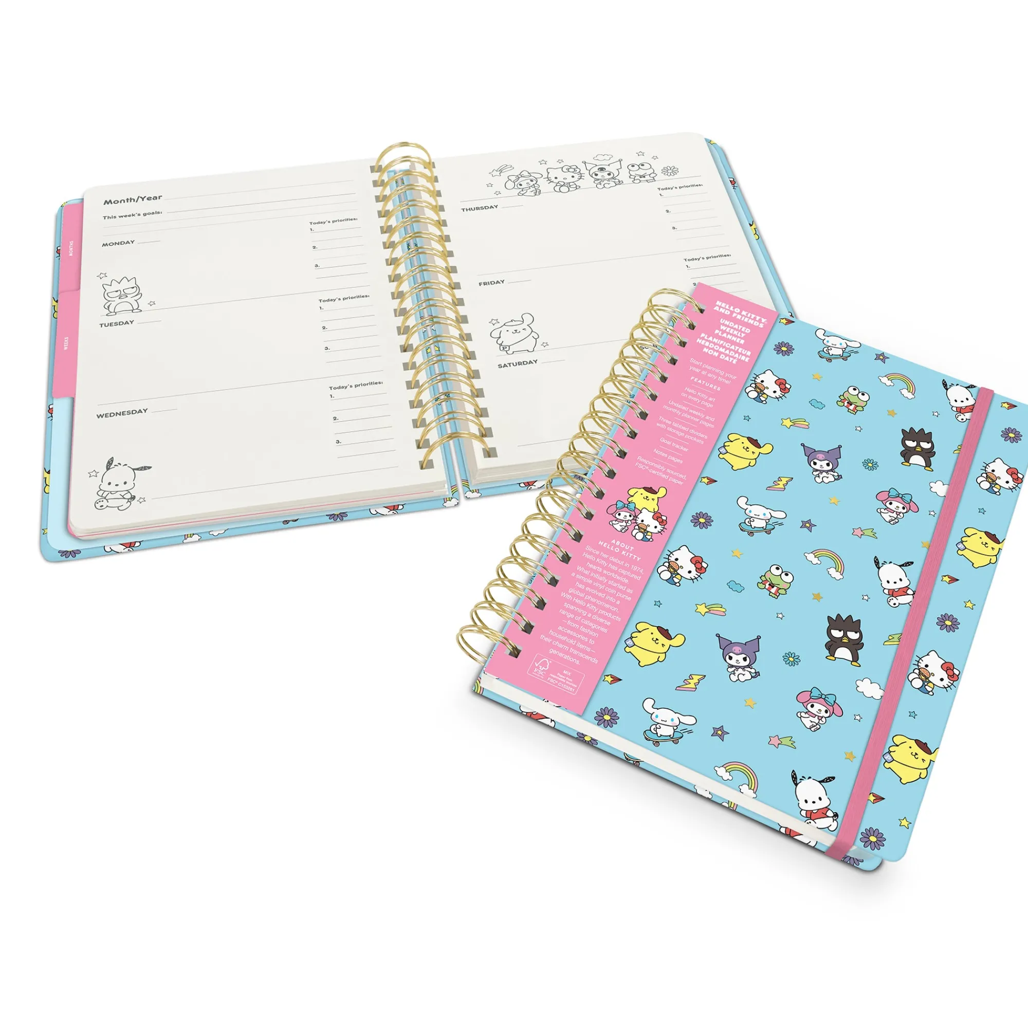 Studio Oh! Hello Kitty and Friends x College Letters Tri-Tab Planner