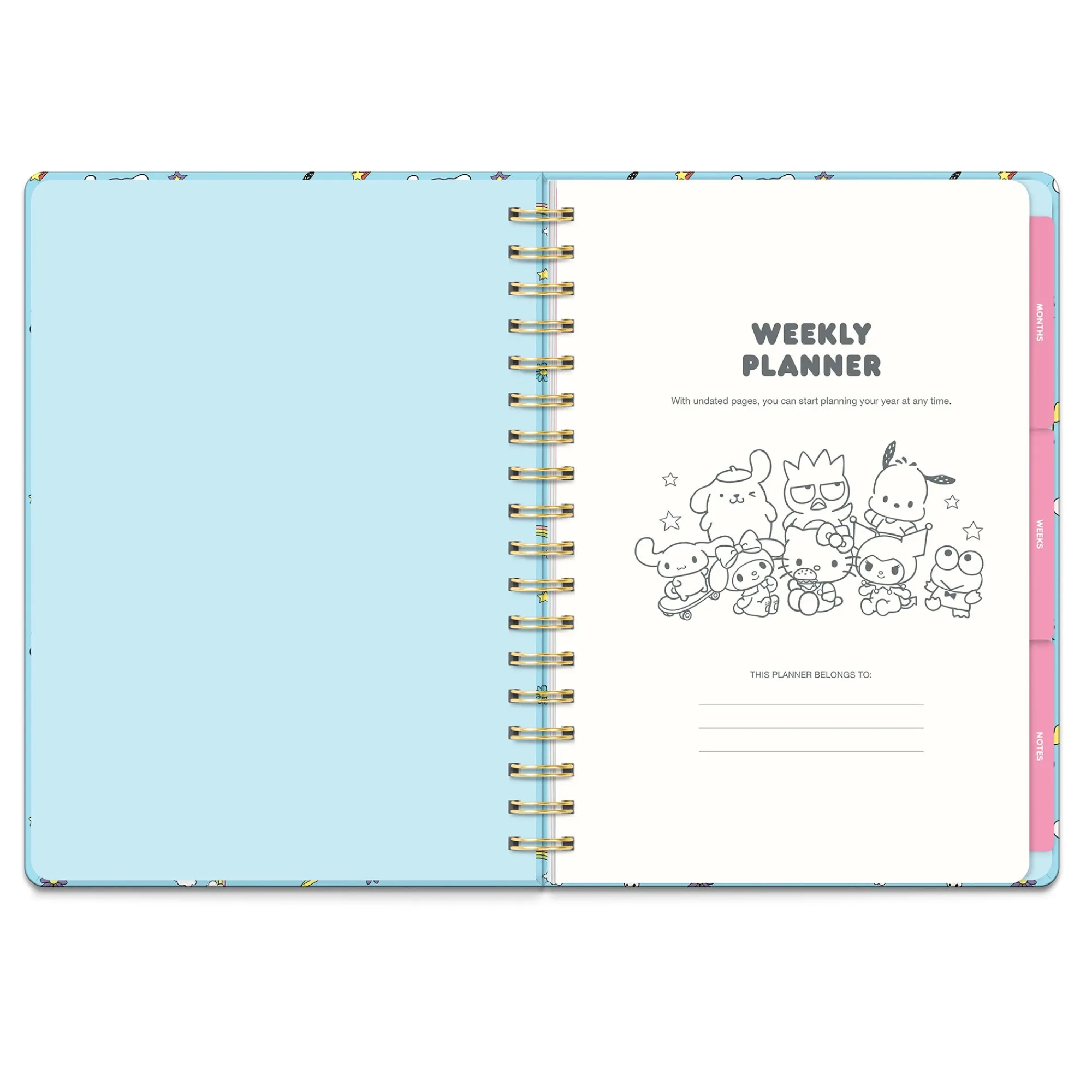 Studio Oh! Hello Kitty and Friends x College Letters Tri-Tab Planner