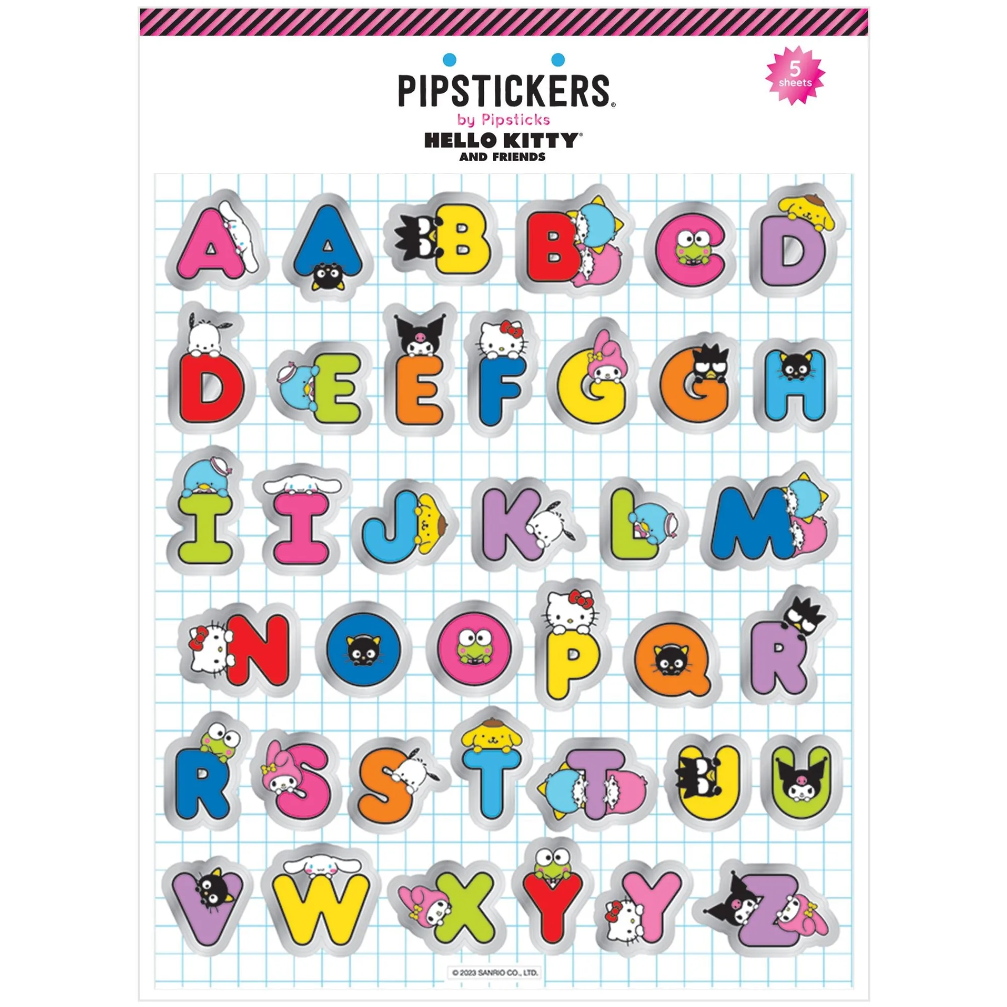 Pipsticks Inc Hello Kitty And Friends x Pipsticks Big Alphabet Stickers