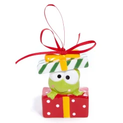 Blue Sky Clayworks Hello Kitty and Keroppi 2-pc Holiday Ceramic Ornament Set (Red)