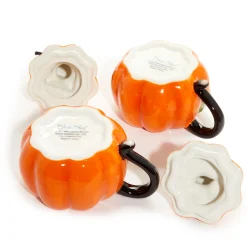 Blue Sky Clayworks Hello Kitty and Kuromi Pumpkin Ceramic Mugs Gift Set