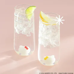 JoyJolt Hello Kitty and Mimmy 3D Icon Tall Drinking Glasses (Set of 2)