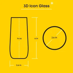 JoyJolt Hello Kitty and Mimmy 3D Icon Tall Drinking Glasses (Set of 2)