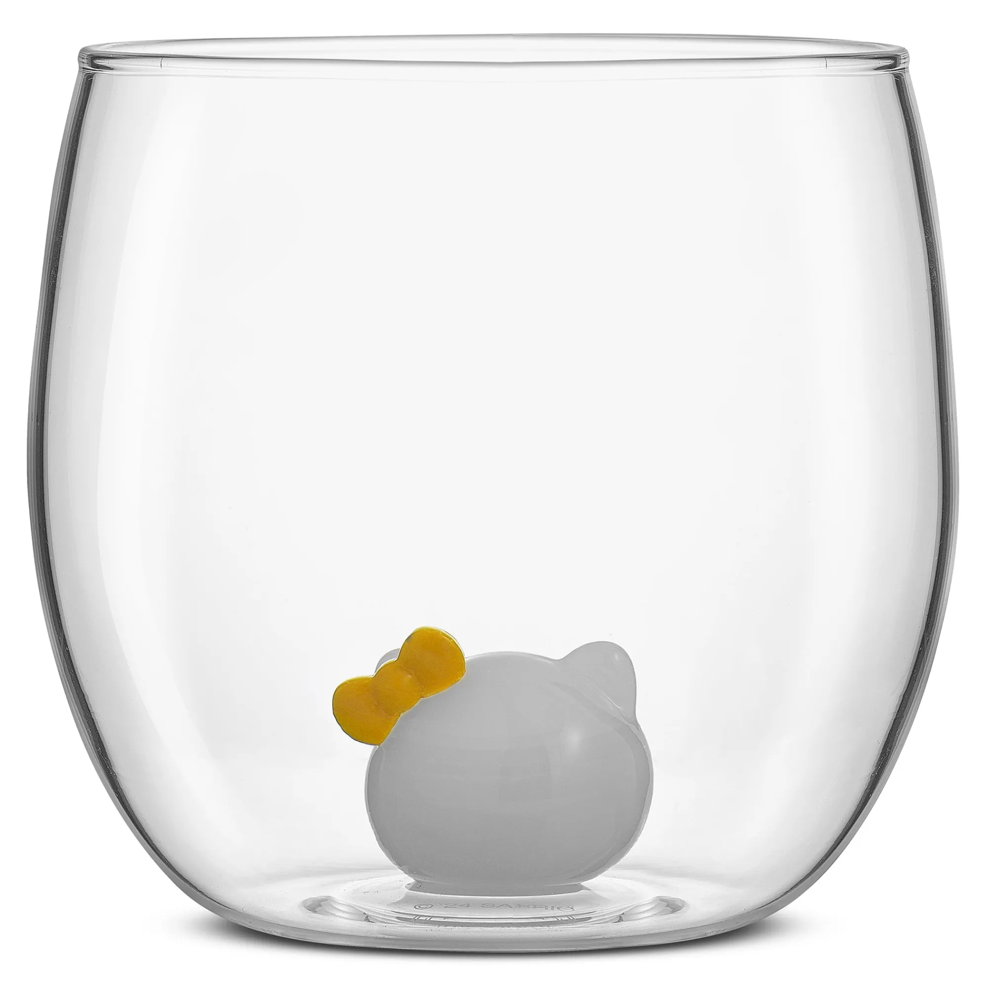 JoyJolt Hello Kitty and Mimmy 3D Icon Short Drinking Glasses (Set of 2)