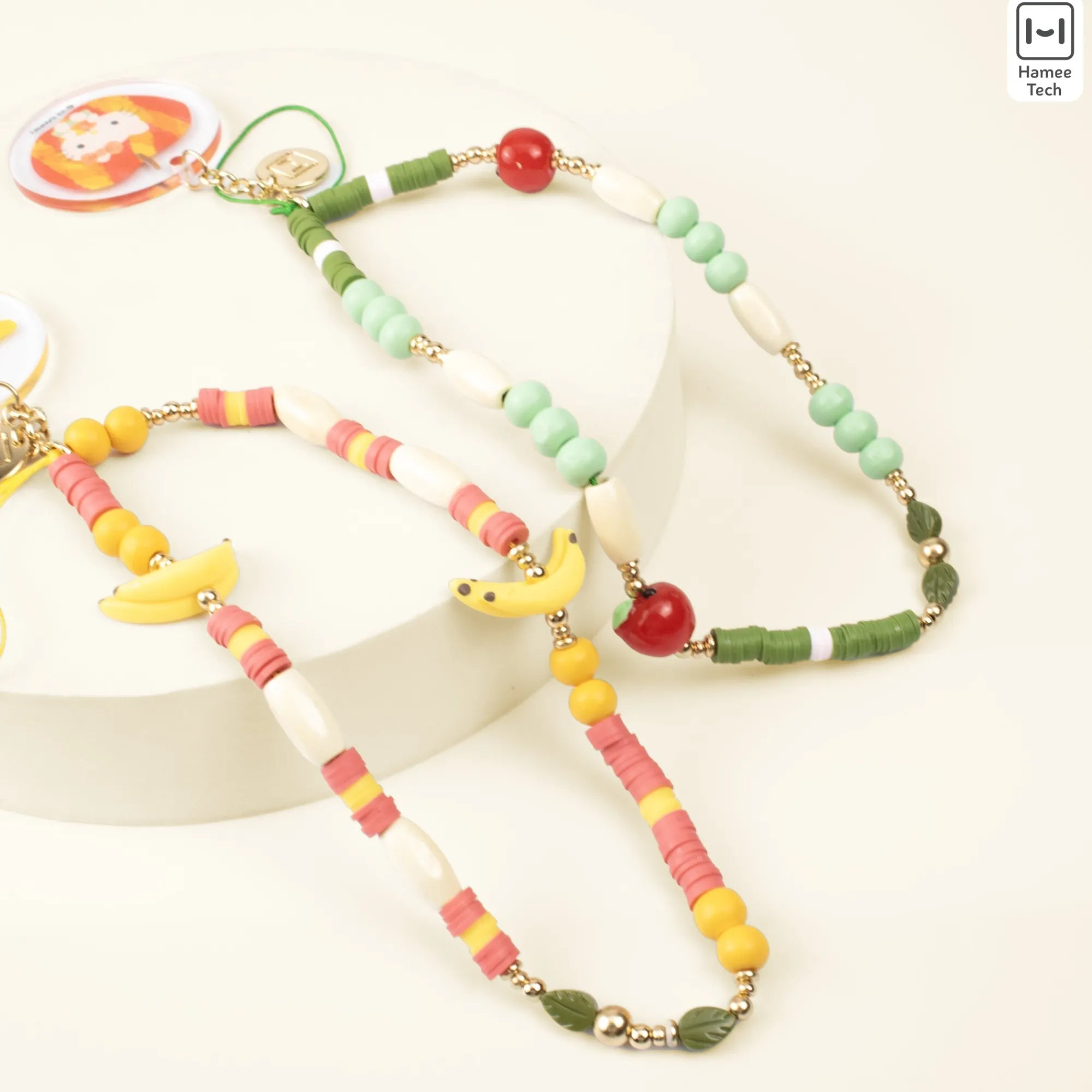 Hamee.com - Hamee US Hello Kitty Apple Beaded Charm Mobile Phone Wrist Strap