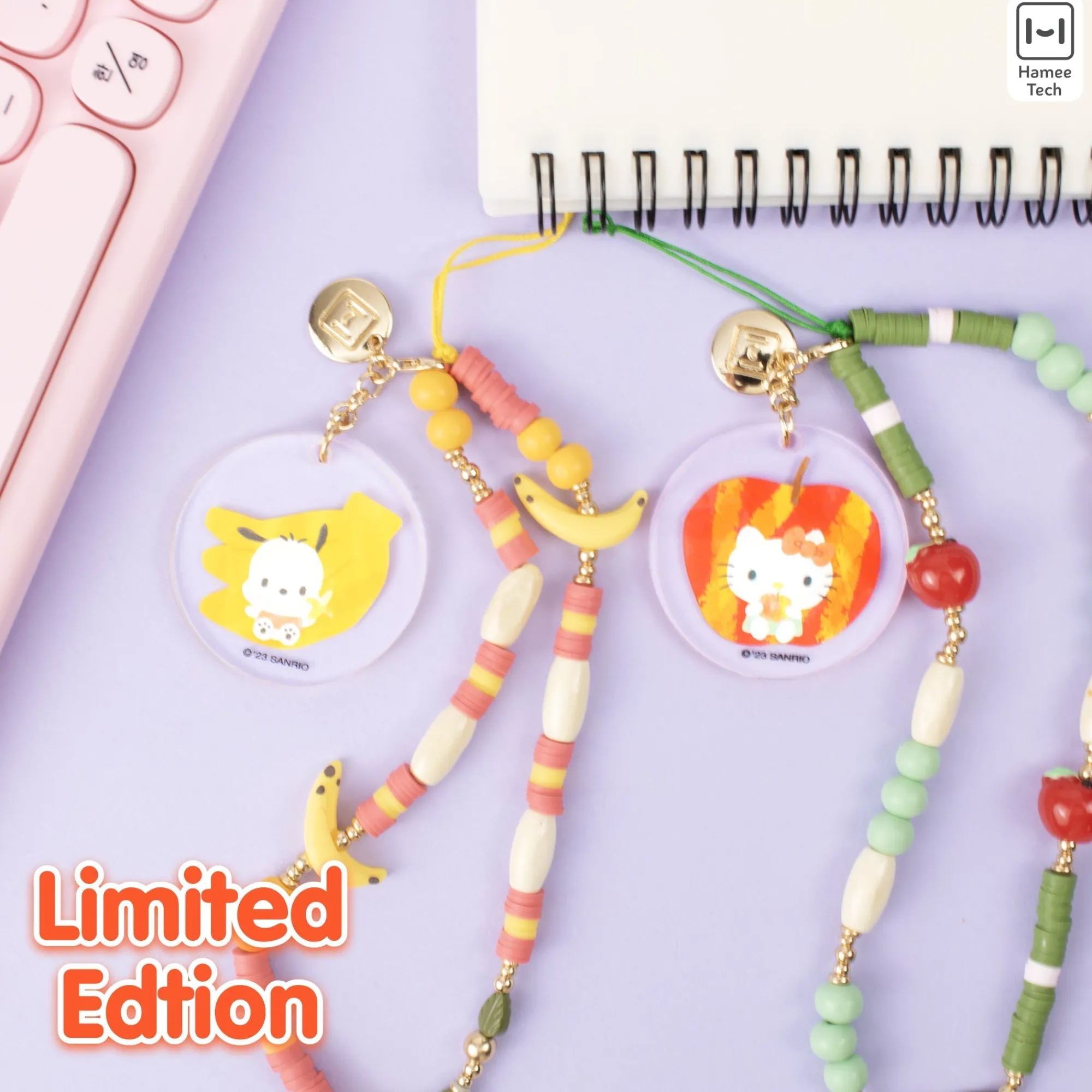 Hamee.com - Hamee US Hello Kitty Apple Beaded Charm Mobile Phone Wrist Strap