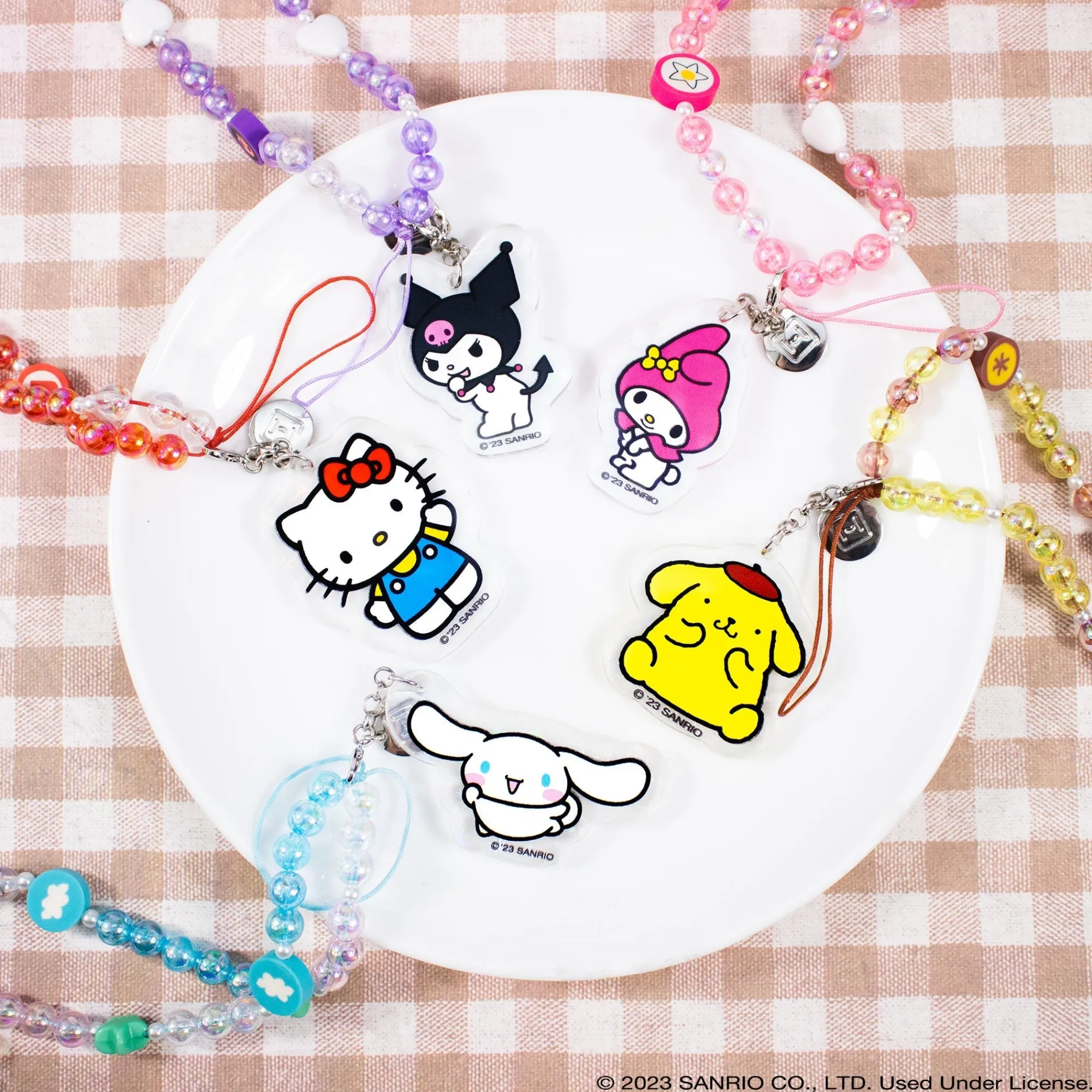HAMEE Hello Kitty Beaded Charm Mobile Phone Wrist Strap