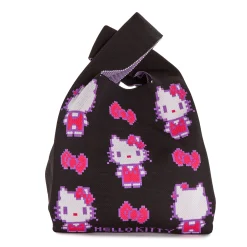 NAKAJIMA CORPORATION Hello Kitty Black Knit Shopper Bag (Retro Pixel Series)
