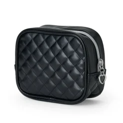 Japan Original Hello Kitty Black Quilted Zipper Pouch (I Love Hello Kitty Series)