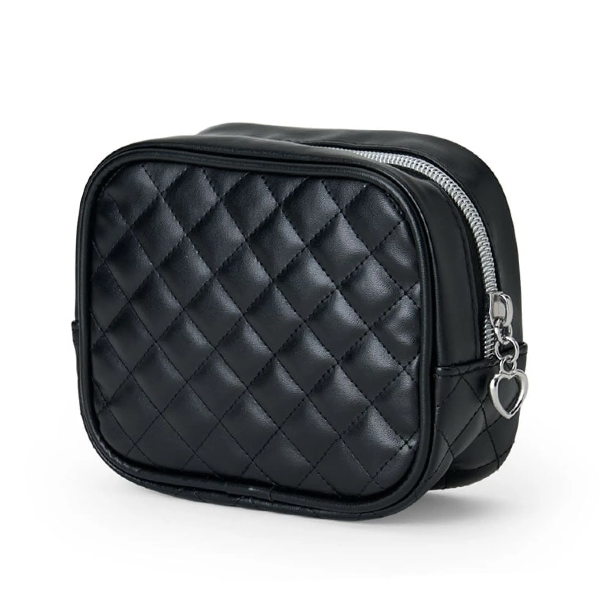 Japan Original Hello Kitty Black Quilted Zipper Pouch (I Love Hello Kitty Series)