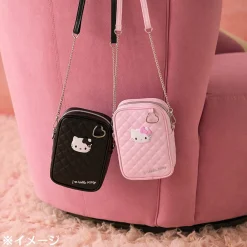 Japan Original Hello Kitty Black Quilted Mini Crossbody (I Love Hello Kitty Series)