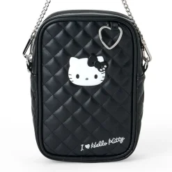 Japan Original Hello Kitty Black Quilted Mini Crossbody (I Love Hello Kitty Series)