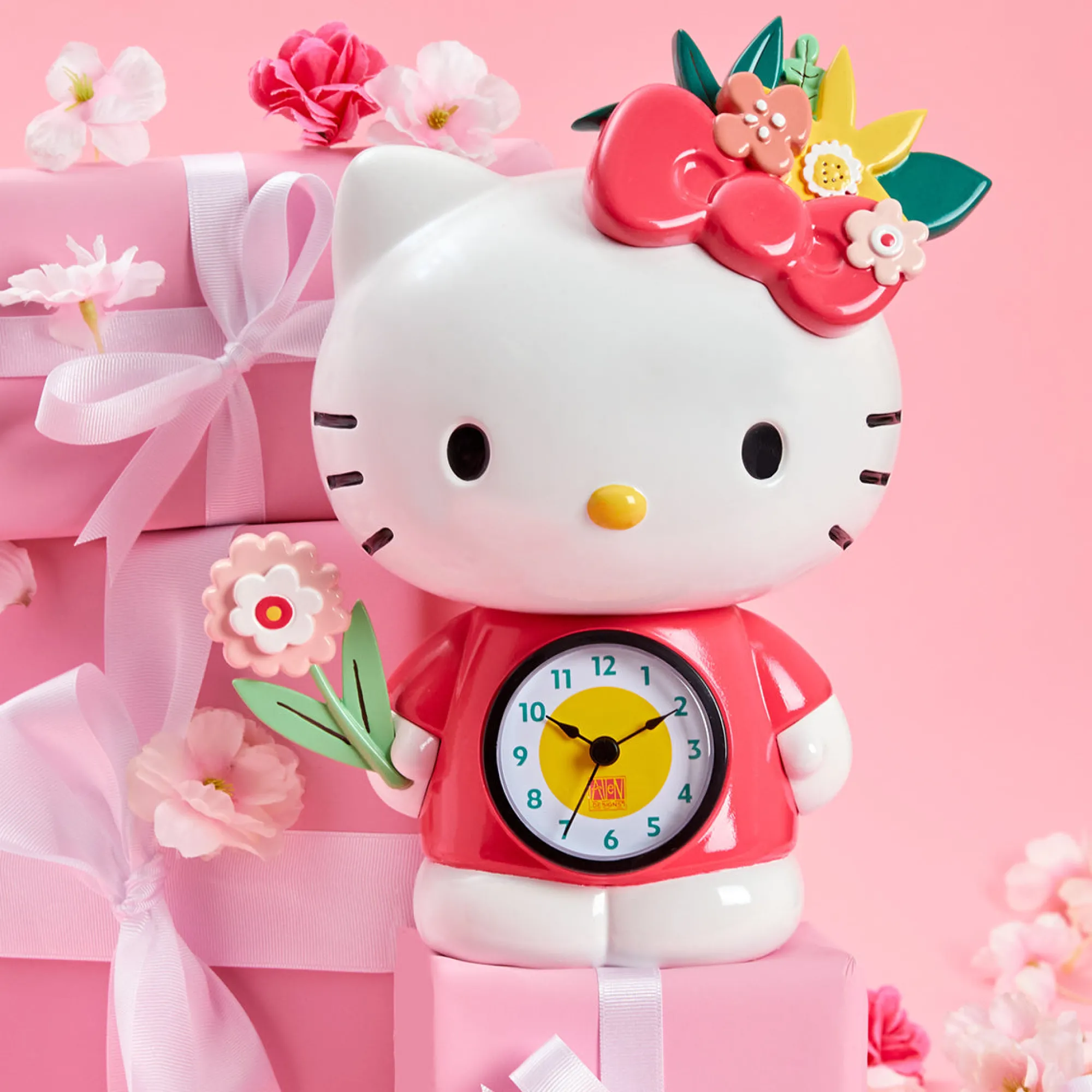 ENESCO LLC Hello Kitty Blossoms Desk Clock