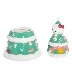 Blue Sky Clayworks Hello Kitty Ceramic Holiday Tree Cookie Jar