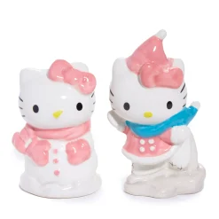 Blue Sky Clayworks Hello Kitty Ceramic Holiday Salt & Pepper Set (Snow Play)